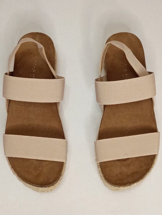 Madden Girl Shoes - Madden Girl Cybell Nude Espadrille Platform Sandals Women's Size 7.5M